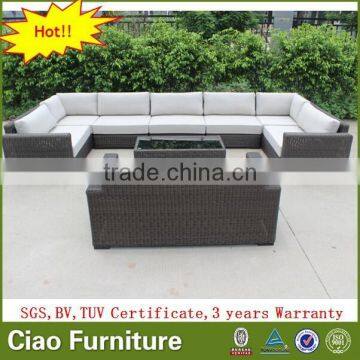 Rattan Aluminum Frame Garden Sofa Set With Cushion Outdoor Furniture photo-2