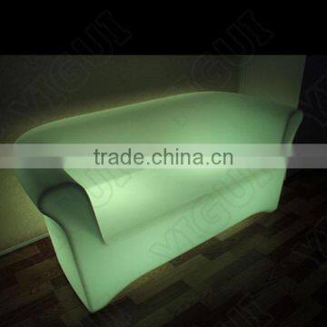 modern sofa furniture / night club plastic sofa set/ glow led sofa