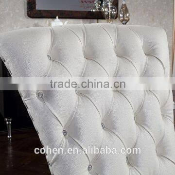 Modern Top Grain Leather Dinning Room Chair Furniture Stainless Steel Dinning Chair