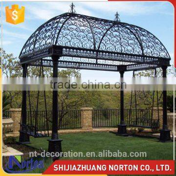 Alibaba hot large garden wrought iron gazebos NTIG-007Y