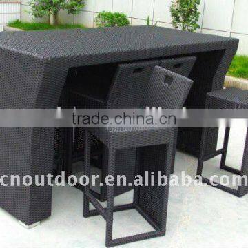 2016 the Best Sell Rattan Outdoor Table Bar Table With 6 Bar Chairs photo-2