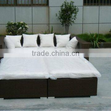 Double Rattan Sofa Bed Outdoor Rattan Furniture photo-6