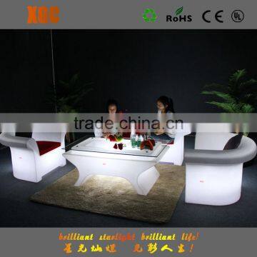 LED bar furniture RGB color changed plastic sofa set led sofa