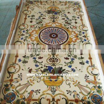 Marble Inlay Table Tops, Inlay Marble Pietra Dura Coffee Table Top