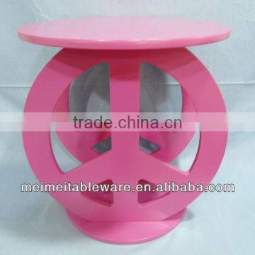 Furnishing Kid's Peace Sign Table, Purple,pink,black,white photo-4