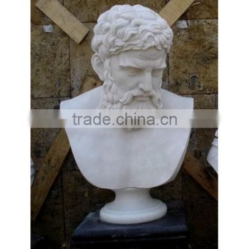 hand carved marble greek bust sculpture