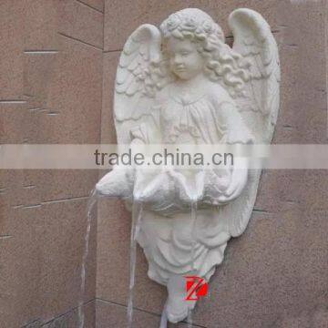 resin wall mounted fountain with angel statue