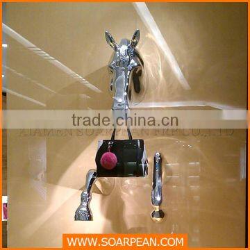 Fiberglass Animal Horse Sculpture for Window Wall Display Rack photo-2