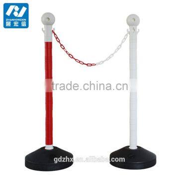 Water filled plastic barrier stanchion