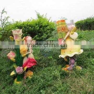 Whoelsale Cartoon Fiberglass Christmas Garden Statue Decorations photo-5