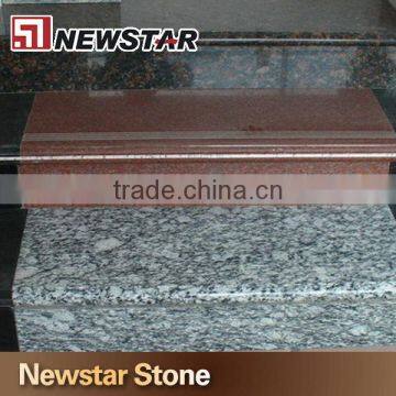 Anti-slip granite treads and risers granite staircase