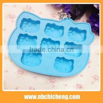 8-tray High Quality Cheaper Price Colorful Design Silicone Ice Cube Mould,Hello Kitty , Ice Cube Tray.