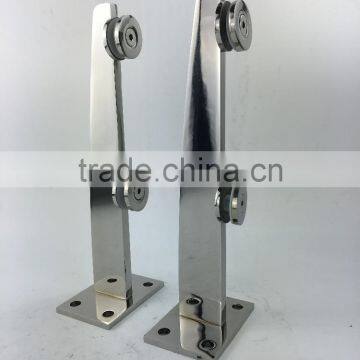 Single Flat Bar Glass Short Post For Tempered Glass photo-3