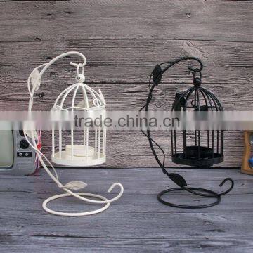 Bird Cage Outdoor Hanging Decorative Solar Candle Lantern photo-3