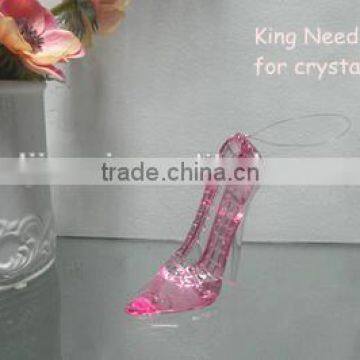 acrylic crystal craft Wedding heel shoe best gift for women