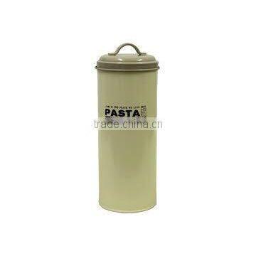 Powder Coated Cylinder Pasta Canister Spaghetti Canister Pasta Container