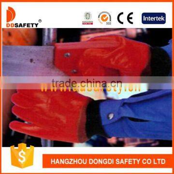 DDSAFETY Red Pvc Glove Smooth Finished For Construction