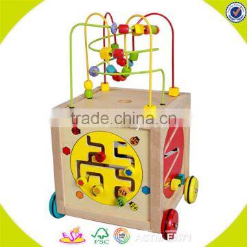 2017 Wholesale 5 in 1 Baby Wooden Activity Cube New Design Kids Wooden Activity Cube Funny Children Wooden Activity Cube W11B136 photo-2