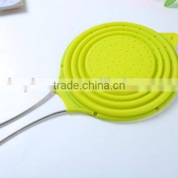 High Quality Silicone Foldable Colanders, Noodle Basket, Pasta Colander photo-3