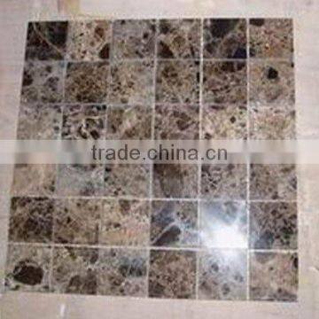 dark emperador stone mosaic