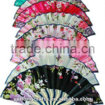 Gift hand held bamboo crafs fan for promotion
