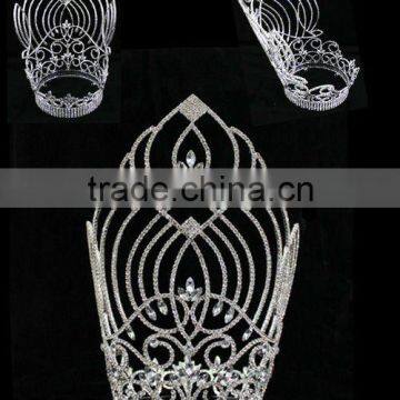 Hair Accessories 30cm Tall Large Size Rhinestone CCrystal Beauty Pageant Crowns&Tiaras photo-2