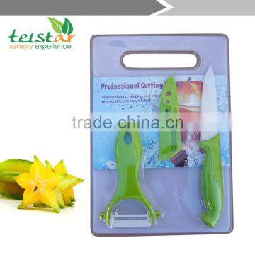 A Three-piece Ceramic Tools Ceramic Paring Knife Cutting Board Set Zirconia Ceramic Knives photo-5