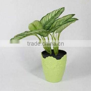 Small Round Flower Pot With Embossed Flowe Design photo-2