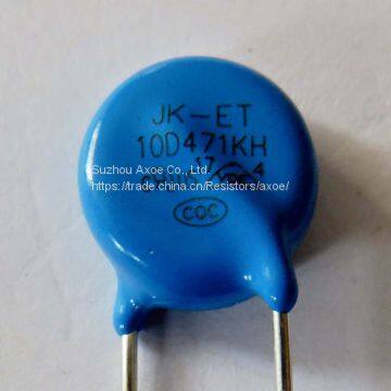 Varistor, Metal Oxide Varistor, MOV, 10D471K disc. ceramic resistors