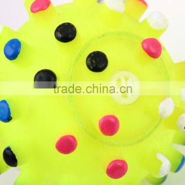 Colorful Pet Dog Cat Squeak Toy Ball Lovely Cat Chewing Ball Squeaker Quack Sound Toy
