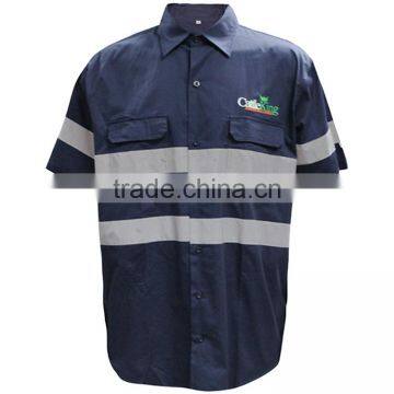 China wholesale cheap work black reflective shirt