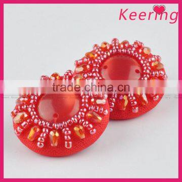 Wholesale Fashionable Decorative Small Red Rhinestone Button for Garments and Clothing WBKA-299 photo-3