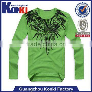 kangkai Special design printed green long sleeve shirt