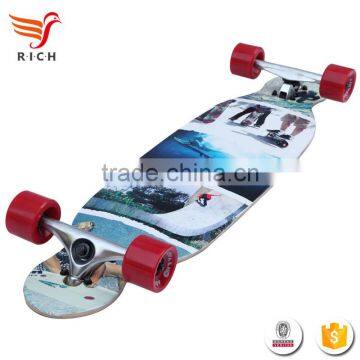 HFCW06 custom 41X9 '' 4 Wheel Chinese maple skateboard complete