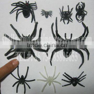 wholesale halloween glowing in dark black plastic spider