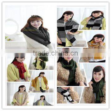 Promotional Cheap Price High Quality Popular Lovely Girl Winter Knitted Acrylic Head Scarf photo-2