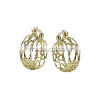 Micron Brass Gold Plated Hoop Earrings