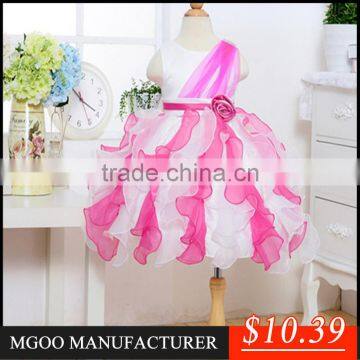 MGOO Top Sale Little Girl Party Dresses 12 Years Old Girl Princess Dress Flowers Dress 111-2