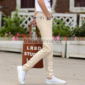 Fashion Men's Casual Trousers Solid Color Slim Straight (902) photo-2