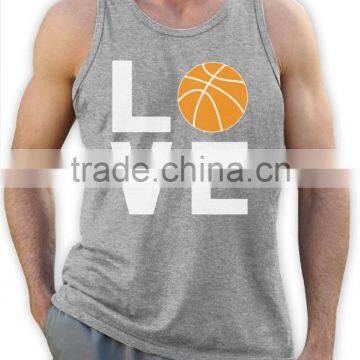 Mens 95% Polyester 5% Spandex Printing Sport Tank Top photo-3