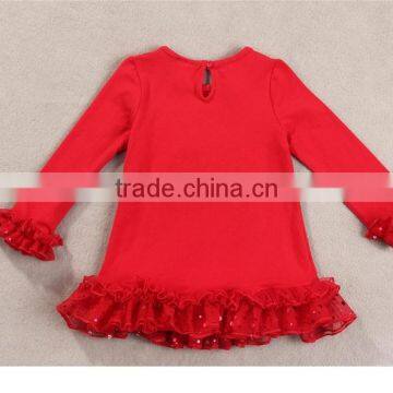 Wholesale Children Boutique Clothing/ Latest Fashion Baby Girls Ruffle Christmas Clothes photo-3