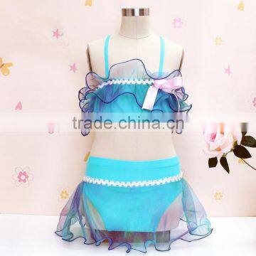 S13738A 2016 Hot Sale Girls Sweet Bikini Kids Swimwear photo-3