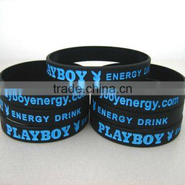 cheap promotional custom silicone hand band with print logo