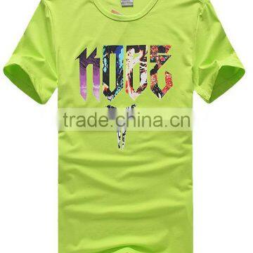 New Design Comfortable Short Sleeve Organic Cotton Casual T Shirt Heat Transfer Tees photo-3