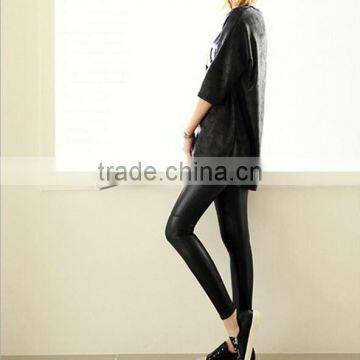 EY0094L Autumn Winter New Women PU Stitching Leather Leggings for Women photo-2