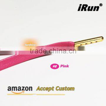 Durable Flat Italian Sheepskin Leather Shoelaces for Wedge Booties - Graffiti Shoes Lace-Up - 9 Exisiting Colors photo-2