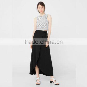 Office Lady Fitted Crop Top Designs Stylish Simple Sleeveless Blouse photo-6