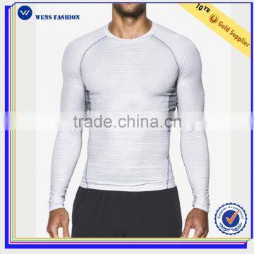 New design dri fit compression mens long sleeve gym training t shirt