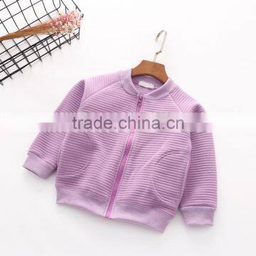 Spring Solid Color Embroidery Cotton Wholesale Girls Jacket photo-4