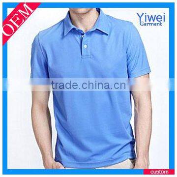 Plain solid color mandarin collar man polo shirt stock